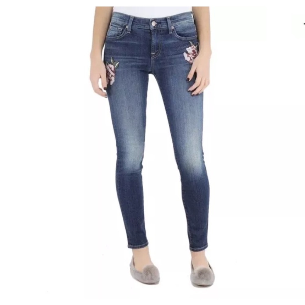 7 for all mankind The Skinny Flower Patch Jeans